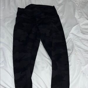 Lululemon Athletica Black Camouflage Leggings